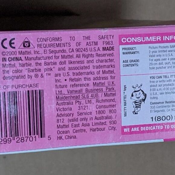 Picture Pockets Photo Crafts Barbie Mattel New NRFB - Picture 5 of 7